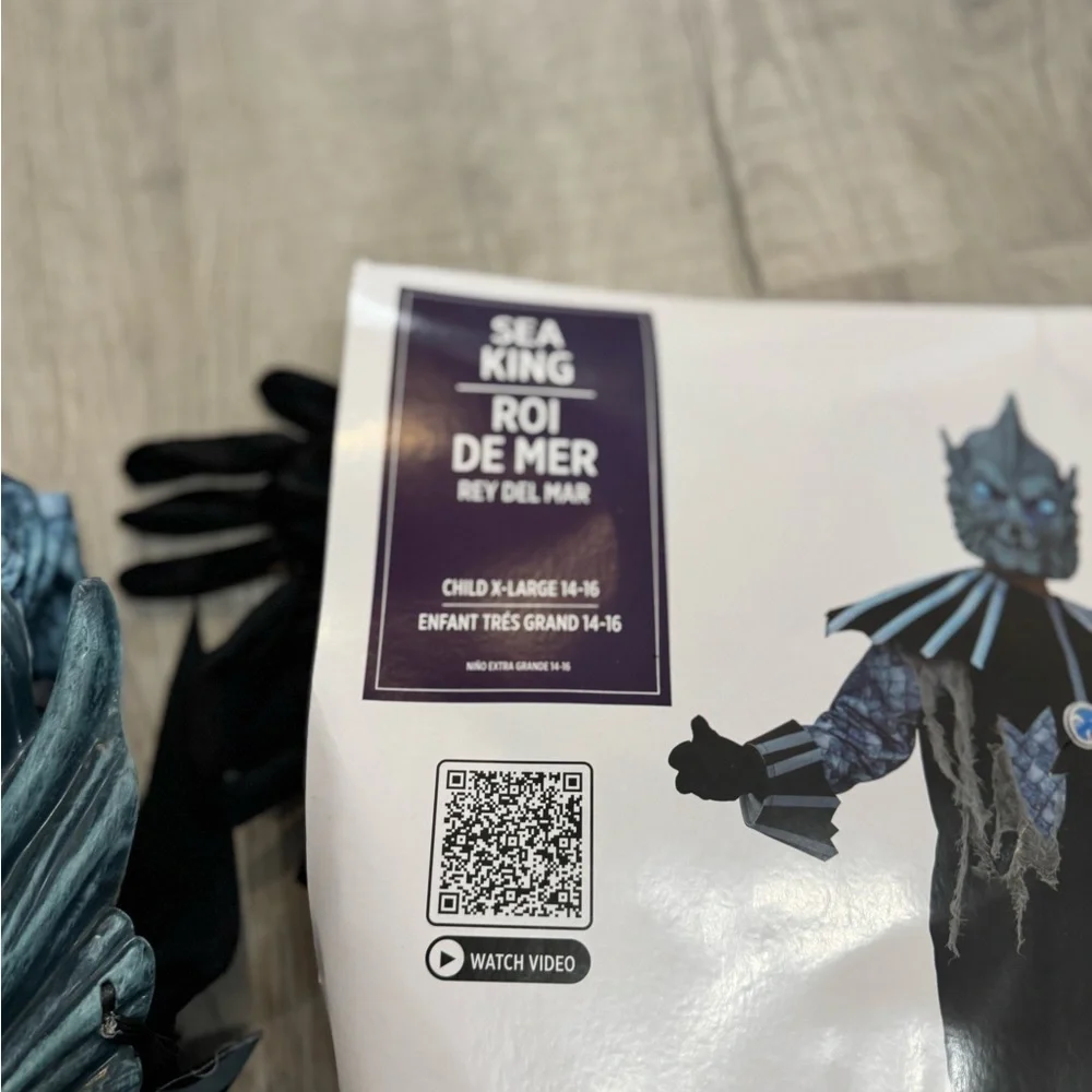 Mystical Blue and Black Alien Costume for Kids